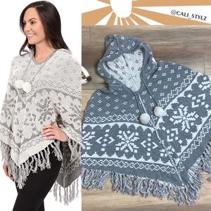 🔶🔸PJ SALVAGE REVERSIBLE PANCHO SWEATER🔸🔶